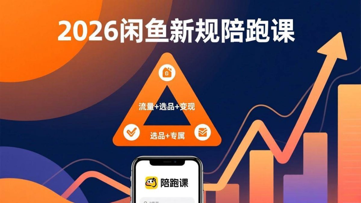 2026闲鱼高阶陪跑课全新上线，带你吃透新规玩转选品流量，从零搭建稳定变现盈利体系|云雀资源分享