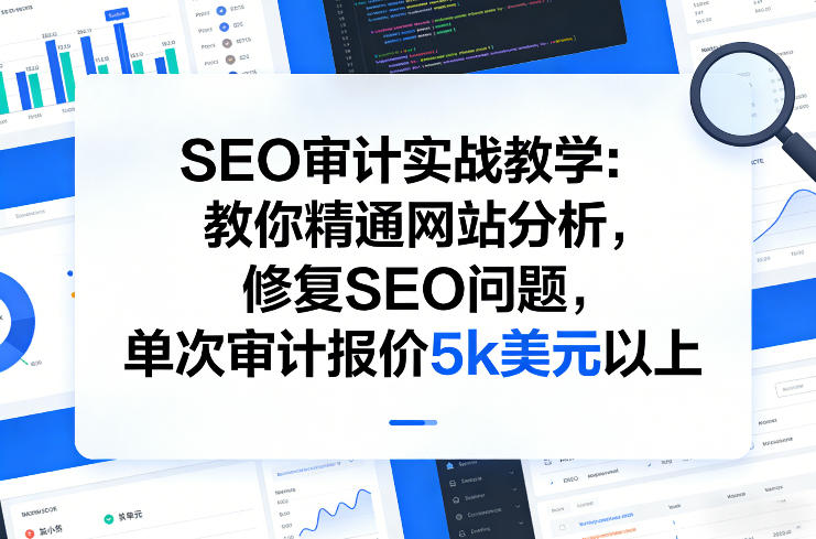 SEO审计实战教学:教你精通网站分析,修复SEO问题,单次审计报价5k美元以上|云雀资源分享