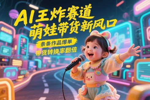 AI王炸赛道,萌娃带货新风口,条条作品爆单,带货转换率翻倍,核心逻辑拆解|云雀资源分享