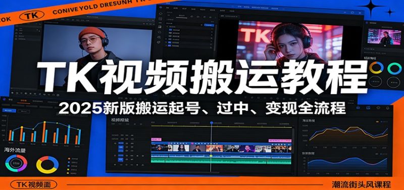 TK视频搬运教程：2025新版搬运起号、过中、变现全流程|云雀资源分享