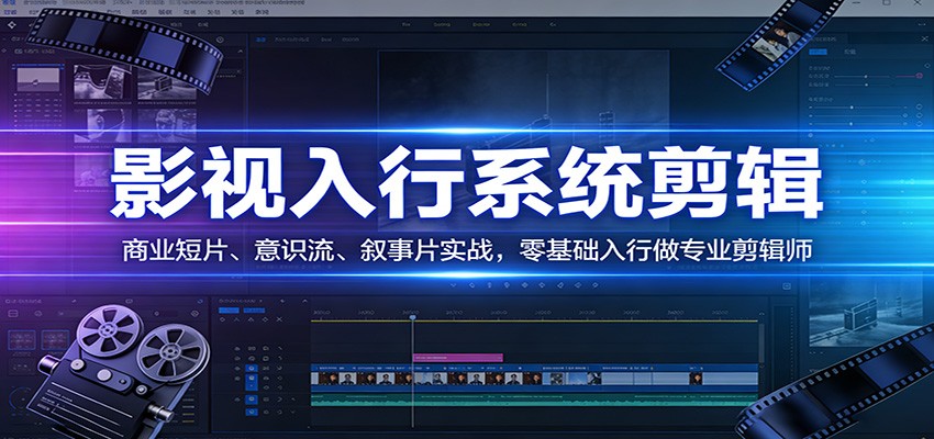 影视系统剪辑，商业短片、意识流、叙事片实战，零基础入行做专业剪辑师|云雀资源分享