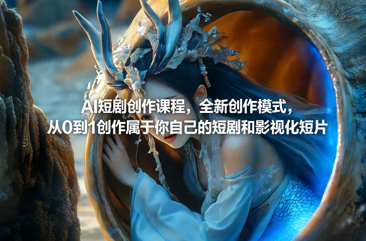 AI短剧创作课程，全新创作模式，从0到1创作属于你自己的短剧和影视化短片|云雀资源分享