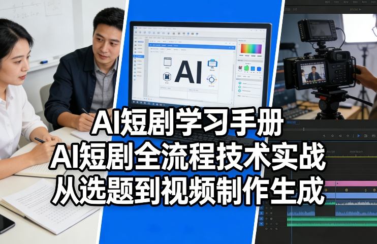 AI短剧学习手册，AI短剧全流程技术实战，从选题到视频制作生成|云雀资源分享