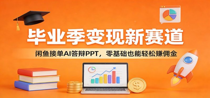 毕业季变现新赛道:闲鱼接单AI答辩PPT,零基础也能轻松赚佣金|云雀资源分享