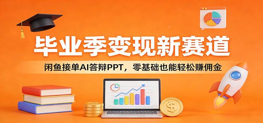 毕业季变现新赛道：闲鱼接单AI答辩PPT，零基础也能轻松赚佣金|云雀资源分享