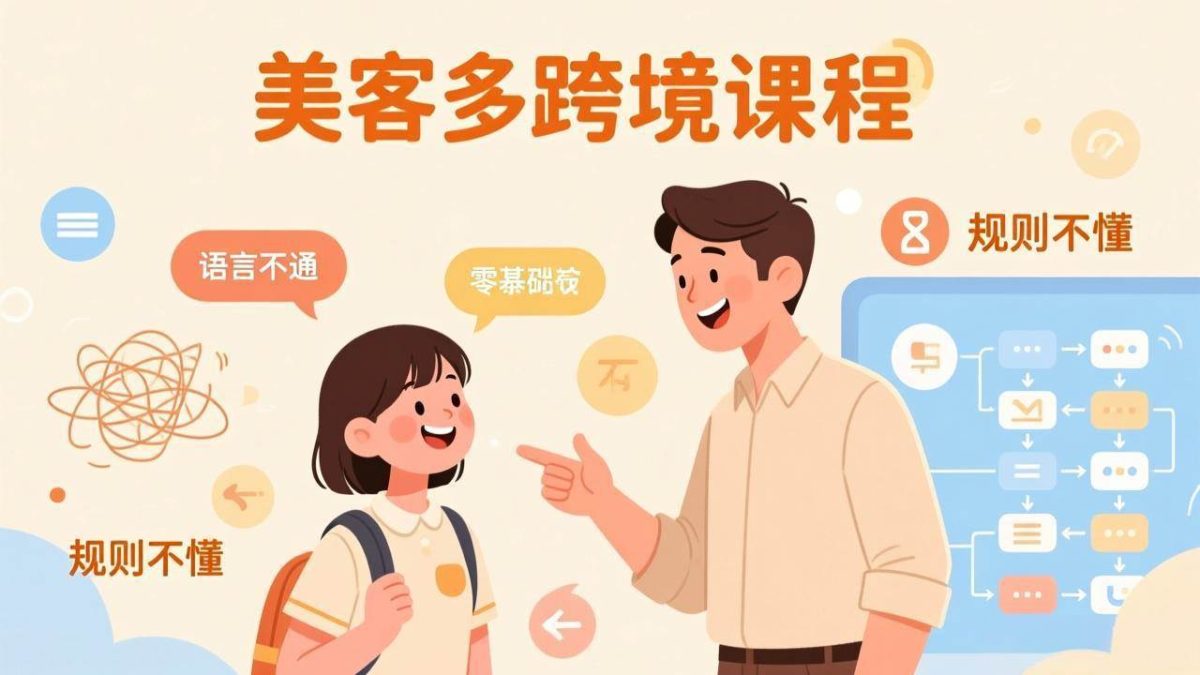 图片[1]-怕语言不通、怕不懂规则？零基础小白也能做的美客多跨境课，手把手带你美客多开店稳赚