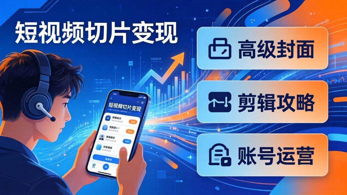图片[1]-短视频切片变现速成班2.0：高级封面+剪辑攻略+账号运营，0基础小白快速入局副业