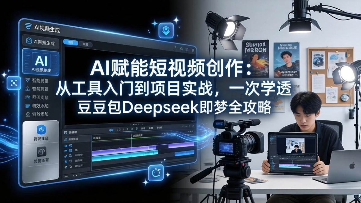 图片[1]-AI赋能短视频创作：从工具入门到项目实战，一次学透豆包Deepseek即梦全攻略