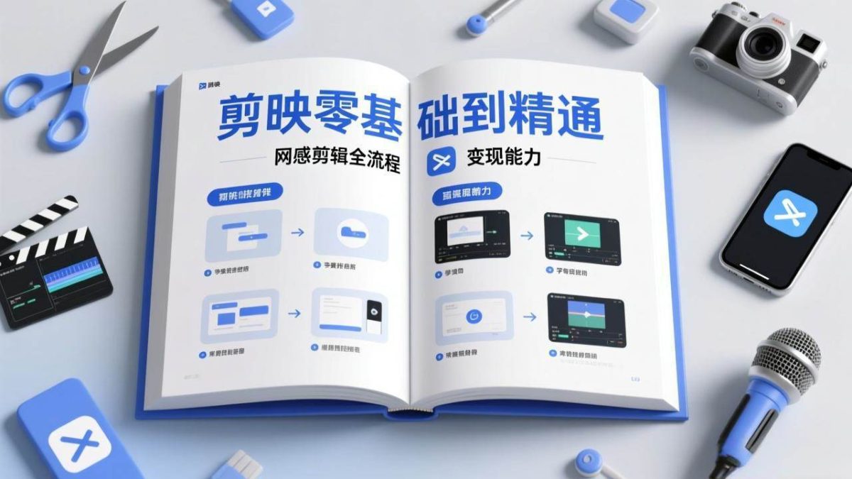 图片[1]-剪映零基础也能快速上手，从入门到精通掌握网感剪辑全流程，掌握能直接变现的剪辑能力