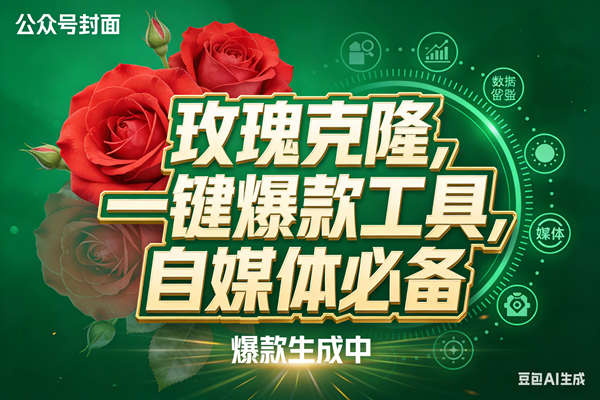 玫瑰克隆，ai鲁大魔工具，自媒体必备神器，一键爆款，详细教程。