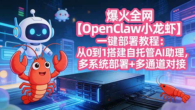 图片[1]-爆火全网【OpenClaw 小龙虾】一键部署教程：从0到1搭建自托管AI助理，多系统部署+多通道对接
