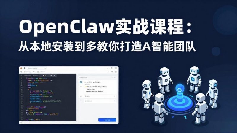 OpenClaw实战课程：从本地安装到多Agent协同，手把手教你打造AI智能团队|云雀资源分享