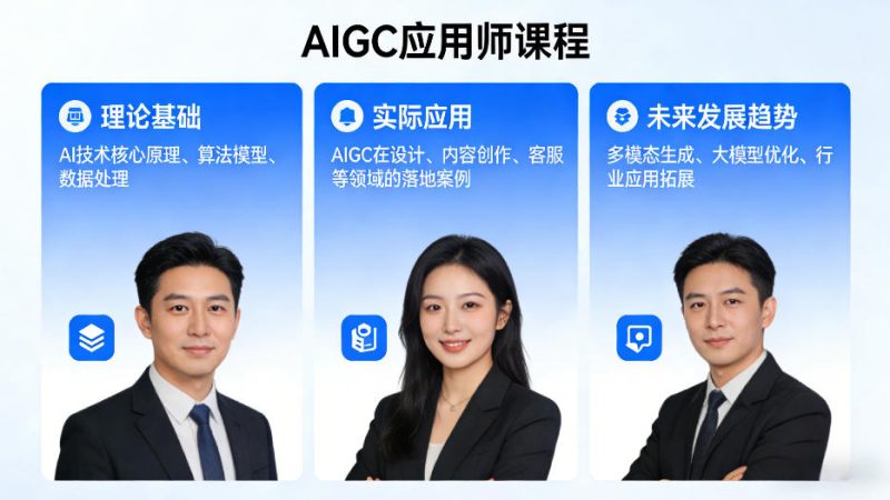 AIGC应用师课程，覆盖了AI技术的理论基础、实际应用、以及未来发展趋势|云雀资源分享