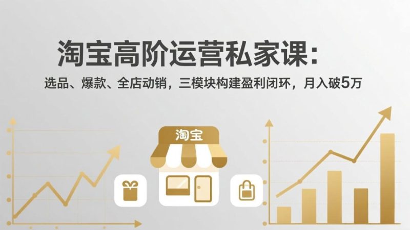 淘宝高阶运营私家课(更新26年4月|云雀资源分享