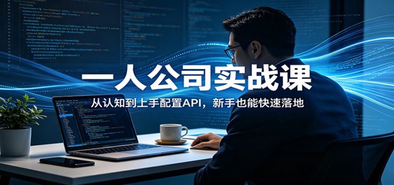 一人公司实战课:从认知到上手配置API,新手也能快速落地|云雀资源分享