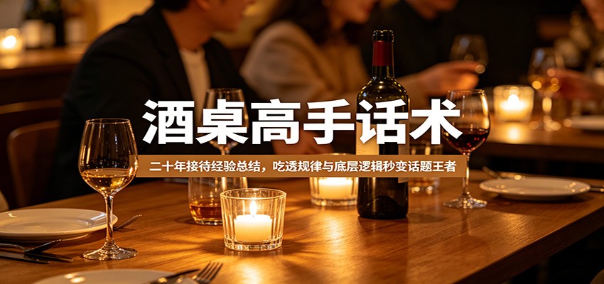 酒桌高手话术：二十年接待经验总结，吃透规律与底层逻辑秒变话题王者|云雀资源分享