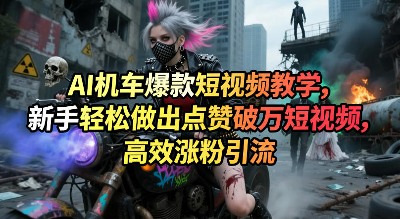 图片[1]|AI机车爆款短视频教学，新手轻松做出点赞破万短视频，高效涨粉引流|云雀资源分享