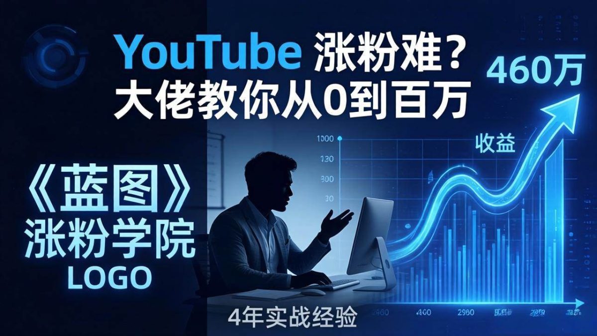图片[1]-YouTube 涨粉难？《蓝图涨粉学院》：4 年赚 460 万的大佬教策略，从0到百万有路径！