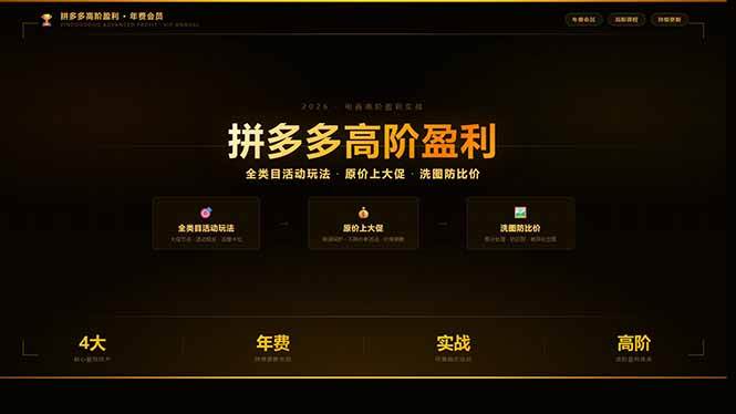 图片[1]-拼多多高阶盈利年费会员(更新3月31)：全类目活动玩法、原价上大促、洗图防比价等核心盈利技术