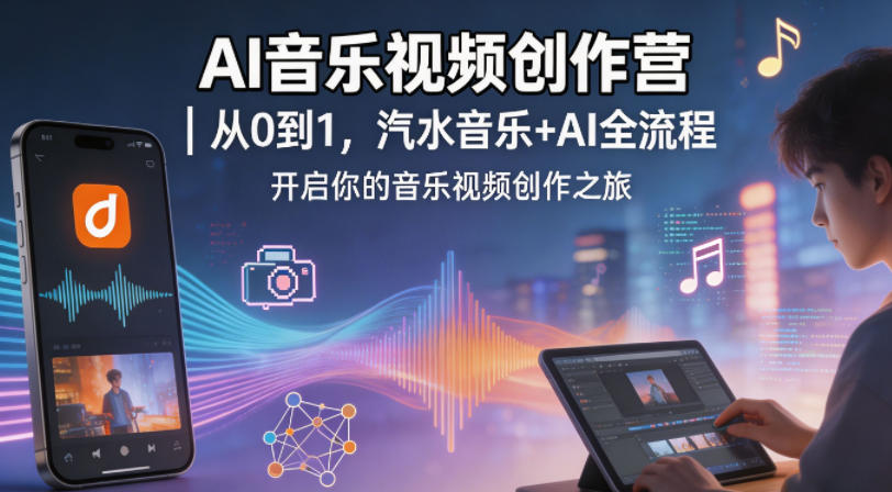 图片[1]|AI音乐视频创作营｜从0到1，汽水音乐+AI全流程，开启你的音乐视频创作之旅|云雀资源分享