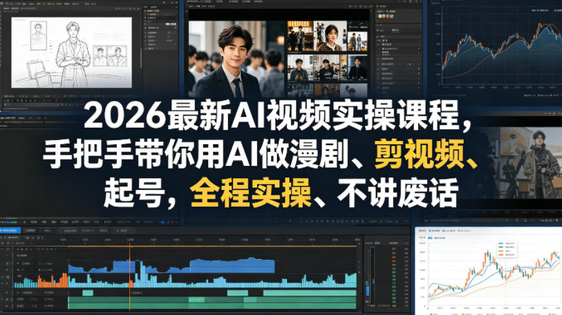 图片[1]|2026最新AI视频实操课程，手把手带你用AI做漫剧、剪视频、起号，全程实操、不讲废话|云雀资源分享