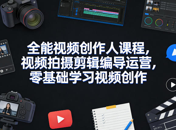 图片[1]|全能视频创作人课程，视频拍摄剪辑编导运营，零基础学习视频创作(更新2026年4月)|云雀资源分享