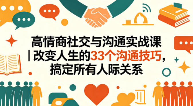 高情商社交与沟通实战课｜改变人生的33个沟通技巧，搞定所有人际关系|云雀资源分享