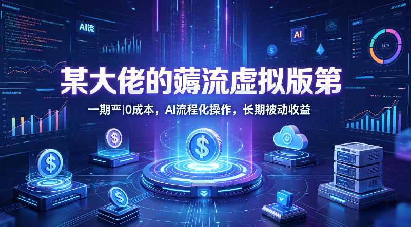 某大佬的薅流虚拟版第一期丨0成本，AI流程化操作，长期被动收益|云雀资源分享