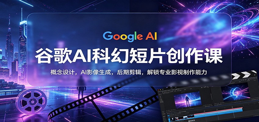 谷歌AI科幻短片创作课：概念设计，AI影像生成，后期剪辑，解锁专业影视制作能力|云雀资源分享