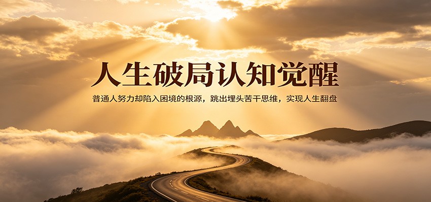 人生破局认知觉醒,普通人努力却陷入困境的根源,跳出埋头苦干思维,实现人生翻盘|云雀资源分享