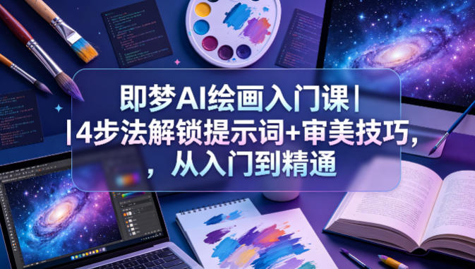即梦AI绘画入门课｜4步法解锁提示词+审美技巧，从入门到精通|云雀资源分享