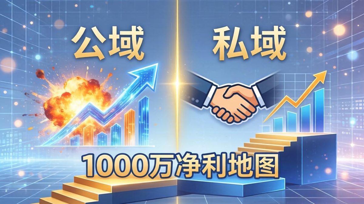 公域玩命出爆款,私域悄悄做成交:这套AI内训课,2026给你打通1000万净利的地图|云雀资源分享