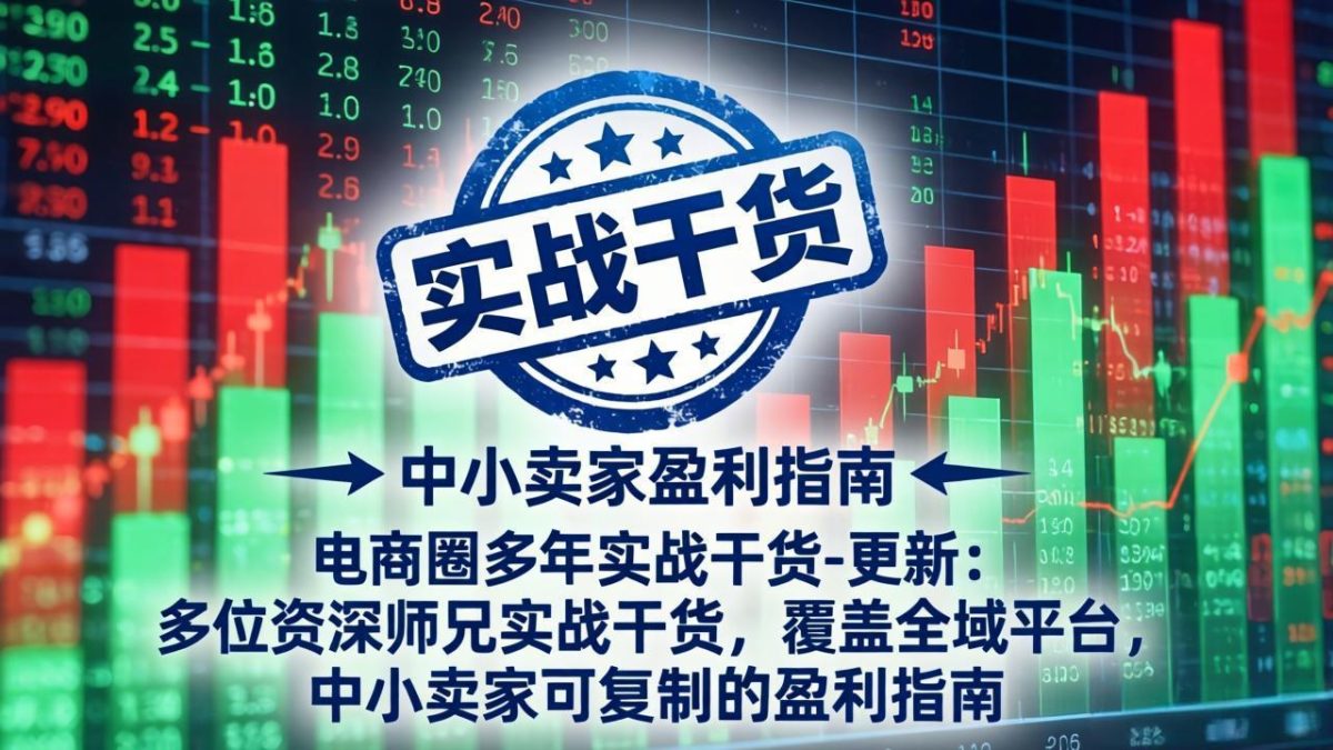 电商圈多年实战干货-更新4月27：多位资深师兄实战干货/覆盖全域平台，中小卖家可复制的盈利指南|云雀资源分享