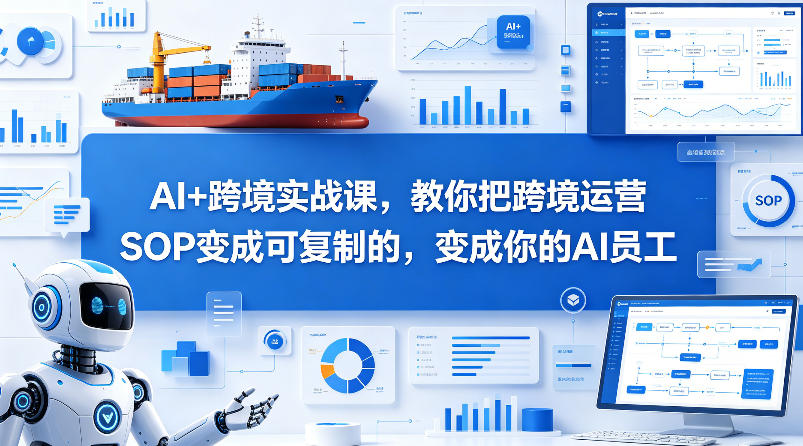 AI+跨境实战课，教你把跨境运营S0变成可复制的，变成你的AI员工|云雀资源分享