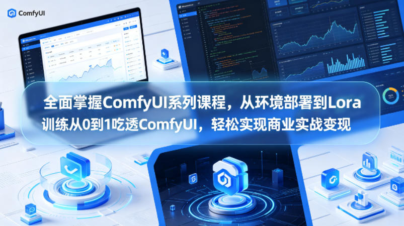 全面掌握ComfyUI系列课程，从环境部署到Lora训练从0到1吃透ComfyUI，轻松实现商业实战变现|云雀资源分享