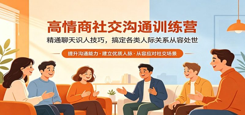 高情商社交沟通训练营：精通聊天识人技巧，搞定各类人际关系从容处世|云雀资源分享