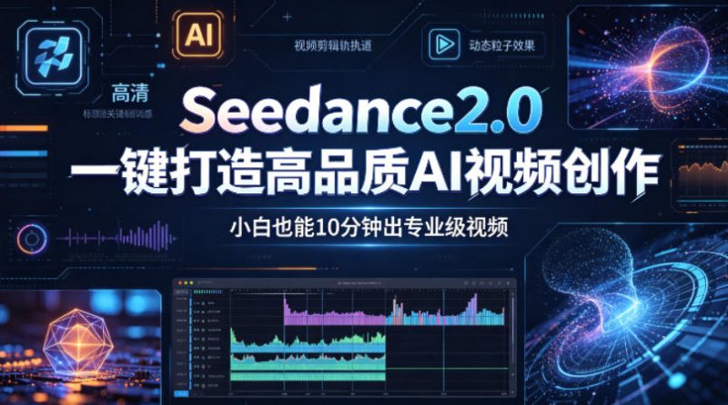Seedance2.0一键打造高品质AI视频创作，小白也能10分钟出专业级视频|云雀资源分享