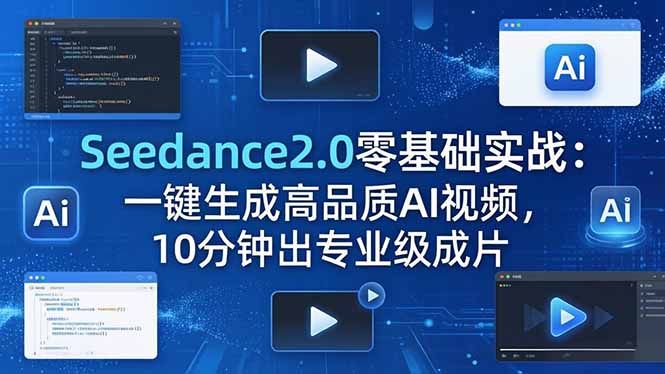 Seedance2.0零基础实战:一键生成高品质AI视频,10分钟出专业级成片|云雀资源分享