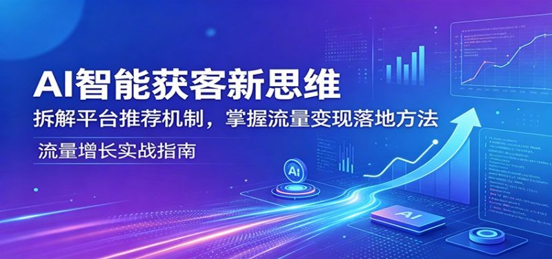 AI智能获客新思维:拆解平台推荐机制,掌握流量变现落地方法|云雀资源分享