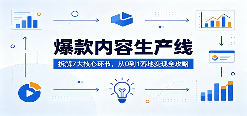 爆款内容生产线：拆解7大核心环节，从0到1落地变现全攻略|云雀资源分享