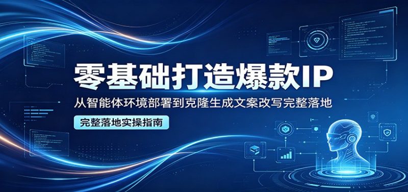 零基础打造爆款IP，从智能体环境部署到克隆生成文案改写完整落地|云雀资源分享