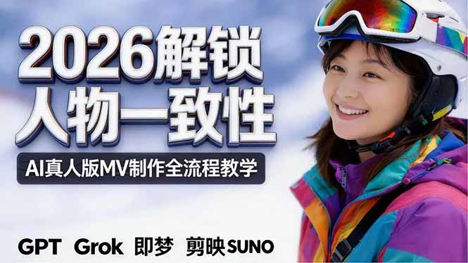 2026独创解锁人物一致性：AI真人版MV制作，不讲空话，不拼概念，全流程实操|云雀资源分享