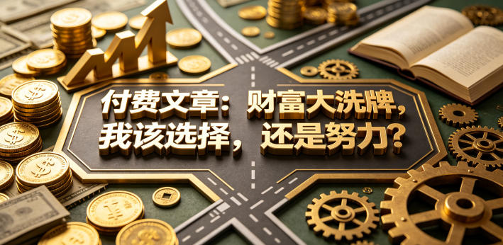 付费文章：财富大洗牌，我该选择，还是努力？|云雀资源分享
