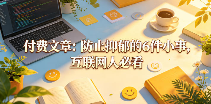 付费文章：防止抑郁的6件小事，互联网人必看！|云雀资源分享
