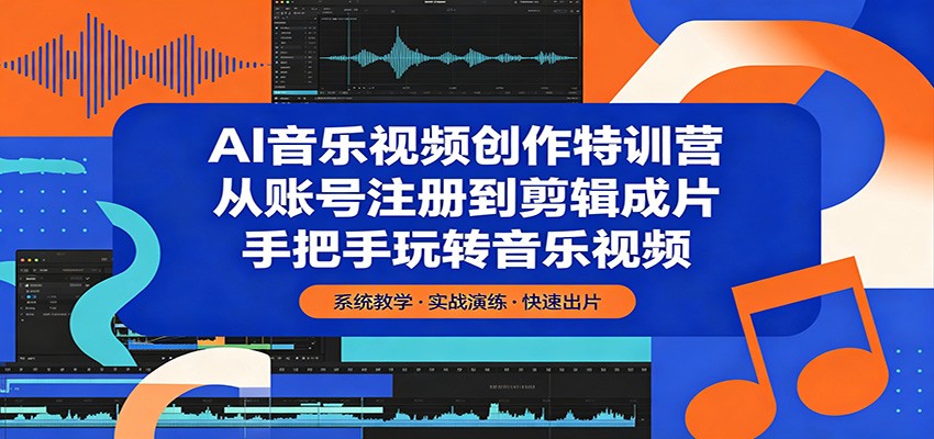 AI音乐视频创作特训营:从账号注册到剪辑成片,手把手玩转音乐视频|云雀资源分享