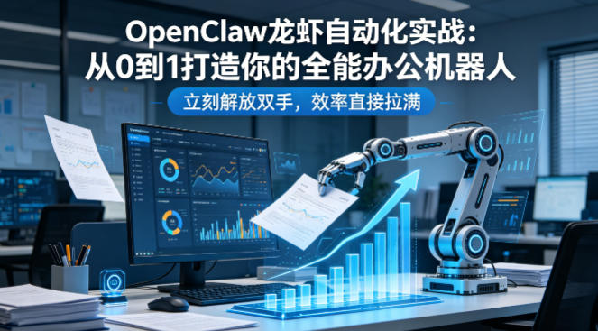 OpenClaw龙虾自动化实战：从0到1打造你的全能办公机器人，立刻解放双手，效率直接拉满|云雀资源分享