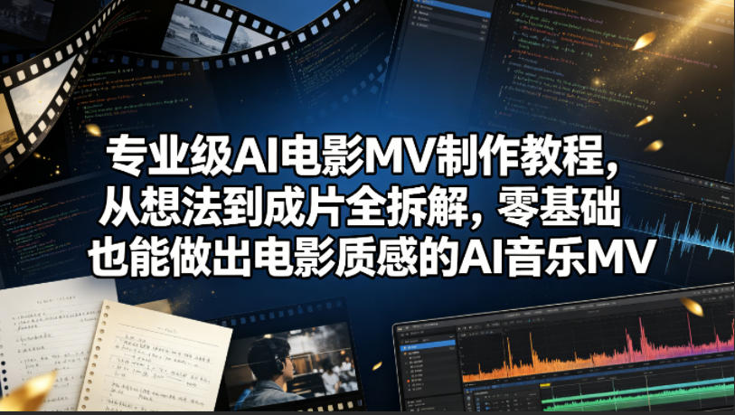 图片[1]|专业级AI电影MV制作教程，从想法到成片全拆解，零基础也能做出电影质感的AI音乐MV|云雀资源分享