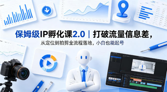 图片[1]|保姆级IP孵化课2.0｜打破流量信息差，从定位到拍剪全流程落地，小白也能起号|云雀资源分享