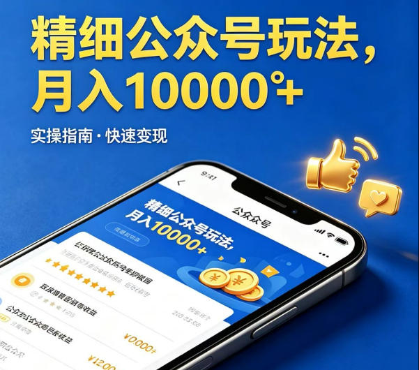 图片[1]|精细化公众号玩法，我们给你提供文章，你来负责发布，收益可观，月入1W+【揭秘】|云雀资源分享