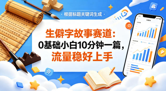 图片[1]|公众号流量主——生僻字故事赛道，流量稳，好上手，0基础小白也能10分钟一篇|云雀资源分享
